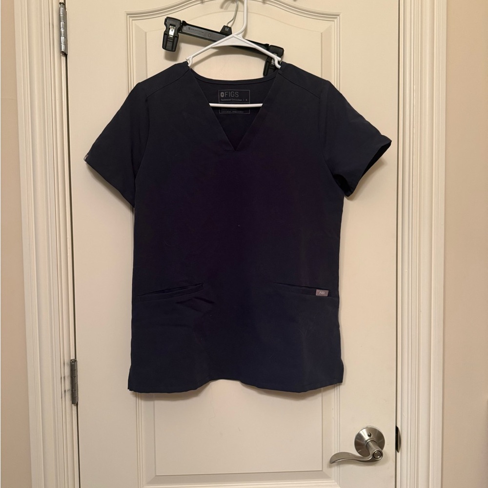Figs Grey Scrub Top